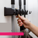 Suporte Organizador de Parede para Esfregão e Vassoura